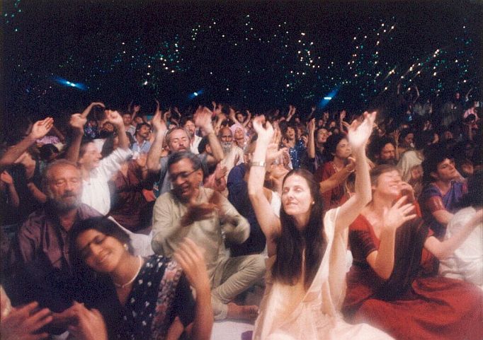 sannyasins celebrating